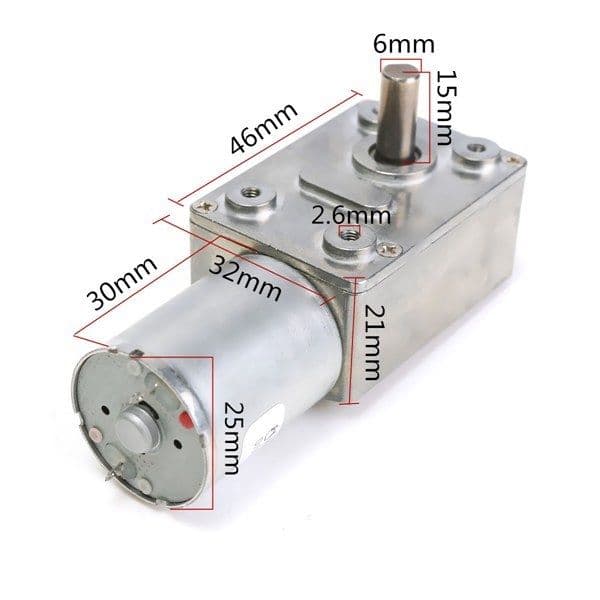 Reversible High torque Turbo Worm Gear Motor JGY370 DC 12V 10RPM — image 1