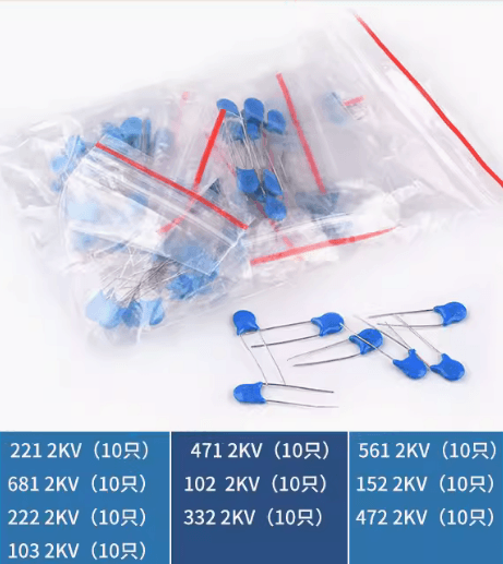 2KV Ceramic Capacitor Kit 100PCS=10Value*10pcs — image 1