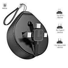 Baseus Waterdrop 3-in-1 Charging Cable Micro USB / 8 Pin / Type-C 1.5M - Black — image 1