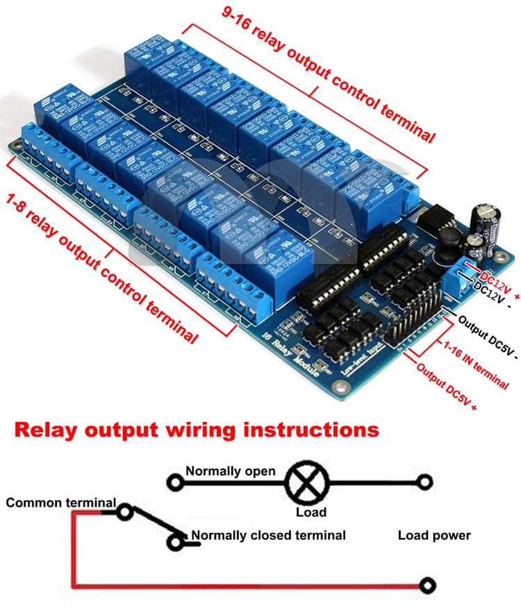  Module relais 12V DC 16 canaux — image 1