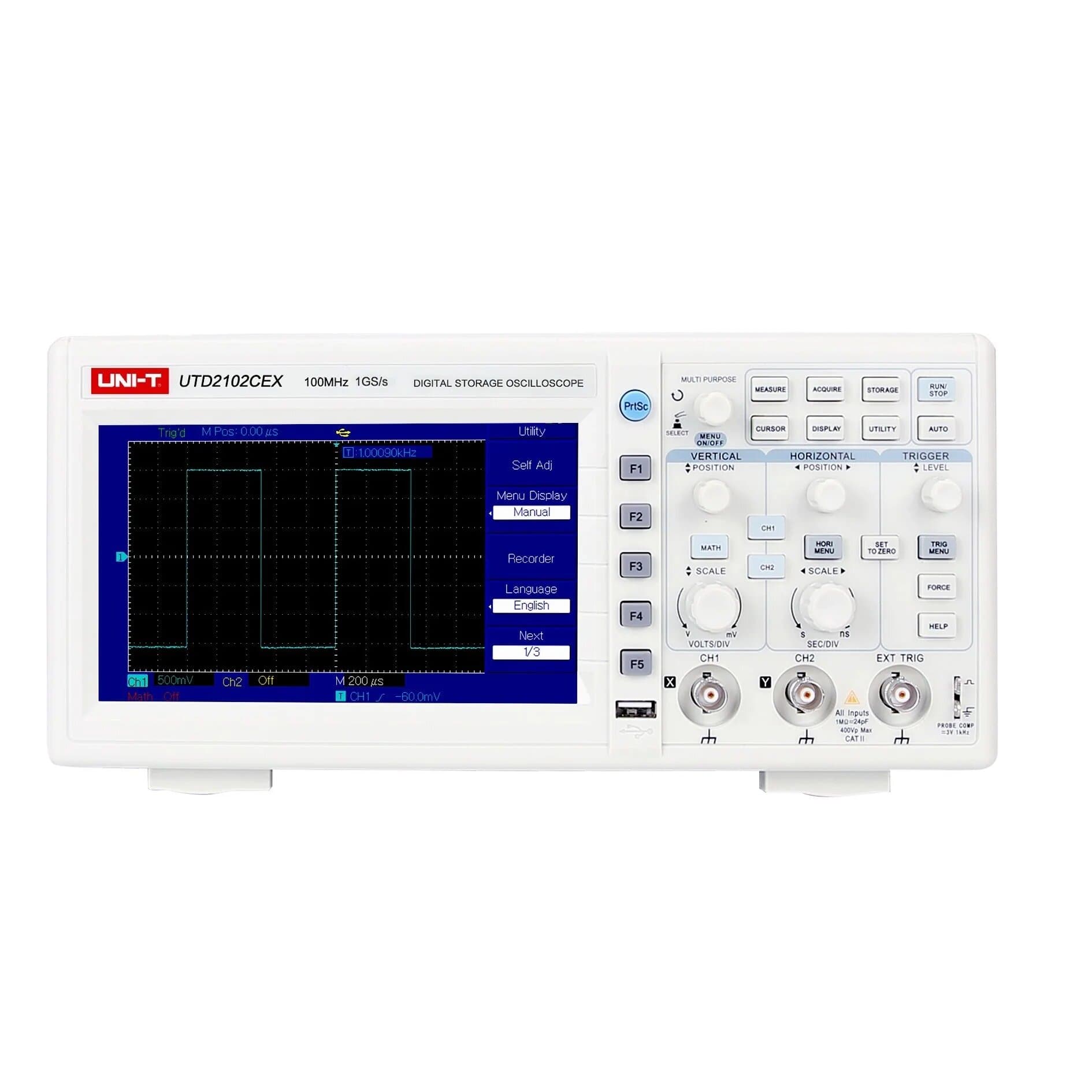 Oscilloscope 2 canaux 200MHz 1Gs / s, UNI-T UTD2202CEX+ — image 1