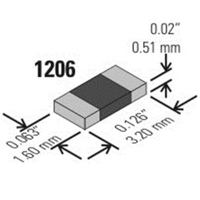 1206  SMD résistances à puce 170 Valeur 1% — image 1