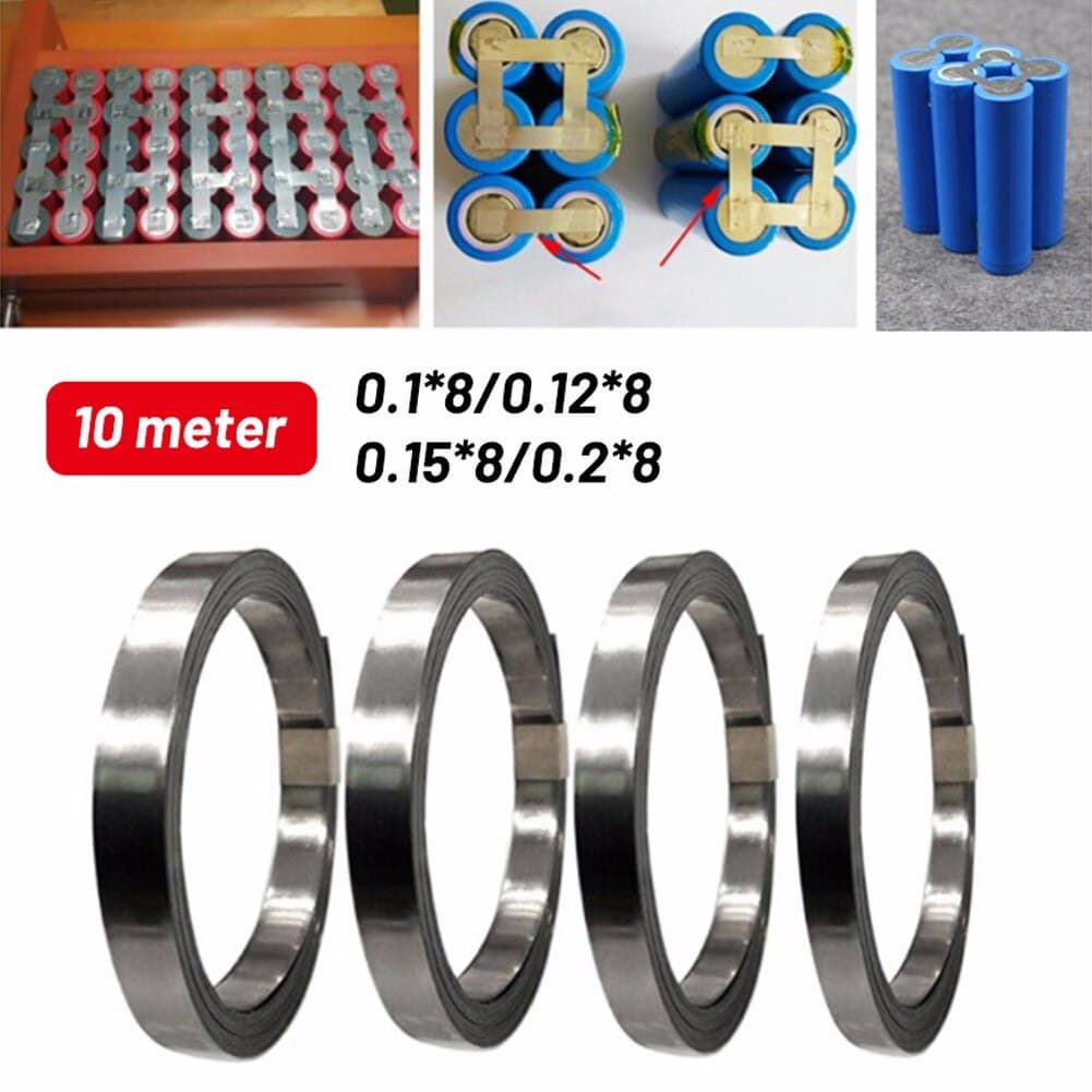 10M/Roll 0.2*8mm Ruban nickelé pour batterie Li 18650  — image 1