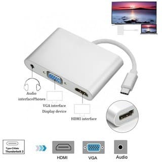 3 in 1 Adapter Type C to HDMI +VGA +3.5mm Audio — image 1