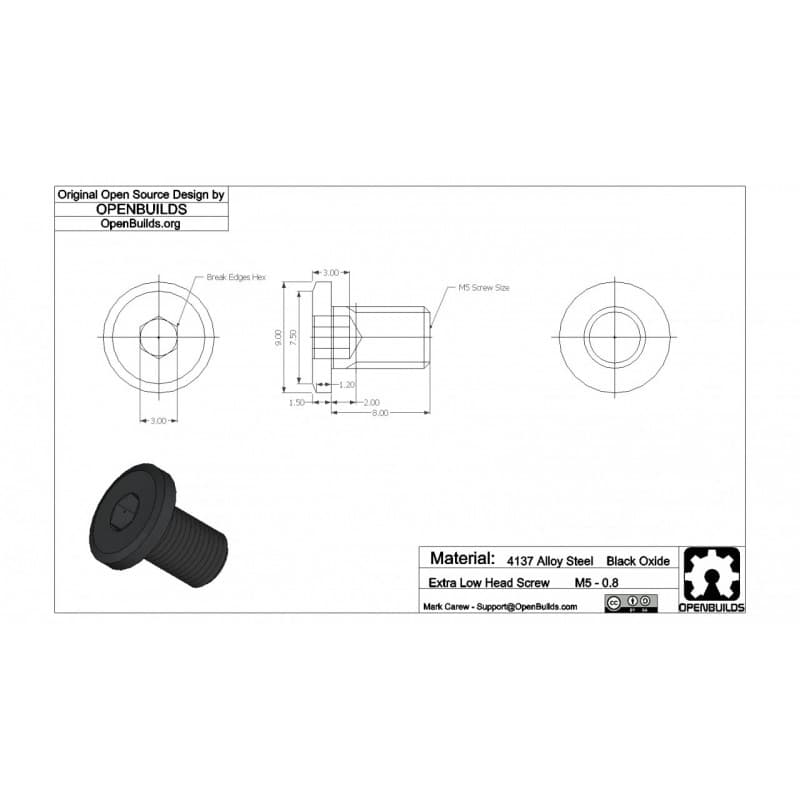 Vis M5 Tête Basse (40mm)  — image 1