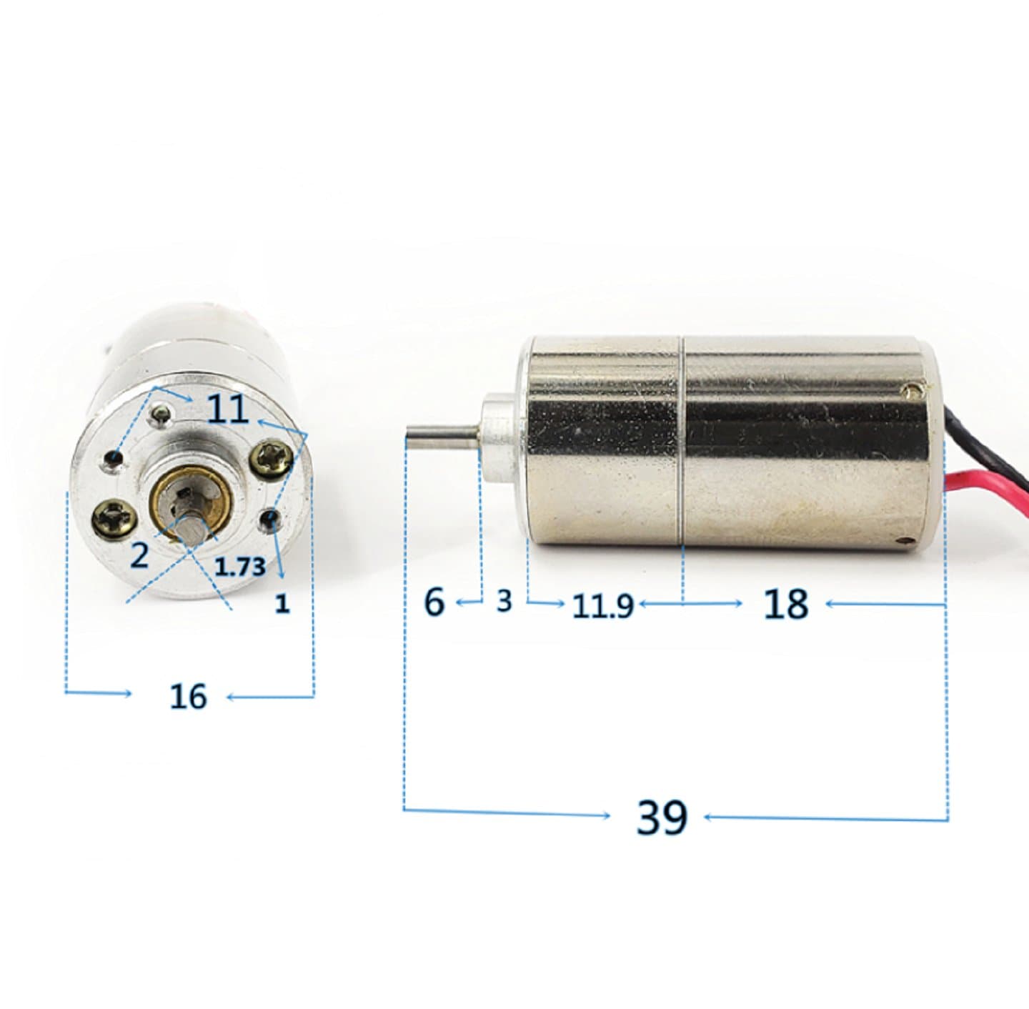 Moteur à engrenages de précision DC3V-6V — image 1