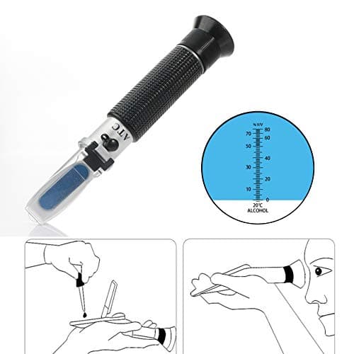 Alcohol Refractometer ATC 0~80%V/V Alcoholometer — image 1