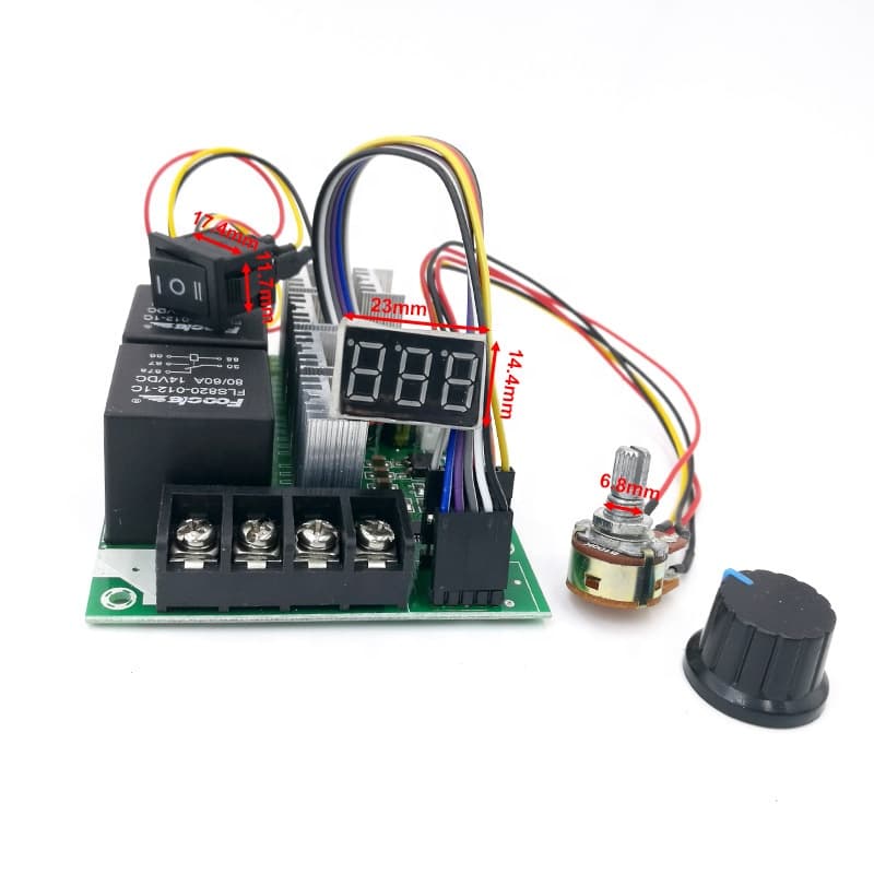 Contrôleur de vitesse PWM Moteur à courant continu 0 ~ 100% réglable MAX60A 12V 24V — image 1