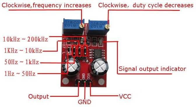 NE555 Pulse Frequency Adjustable Module — image 1