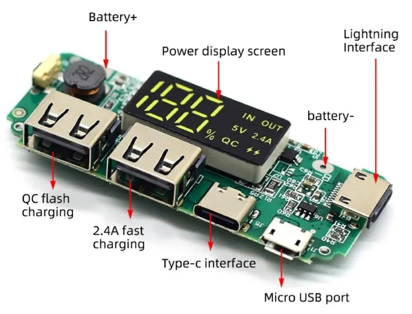 Module de charge à affichage numérique 5V 2.4A — image 1
