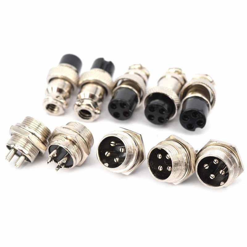 GX16-4 Pin 16mm Male & Female Wire Panel Circular Connector — image 1